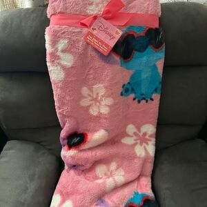 Disney Pink and Blue Floral Blanket
